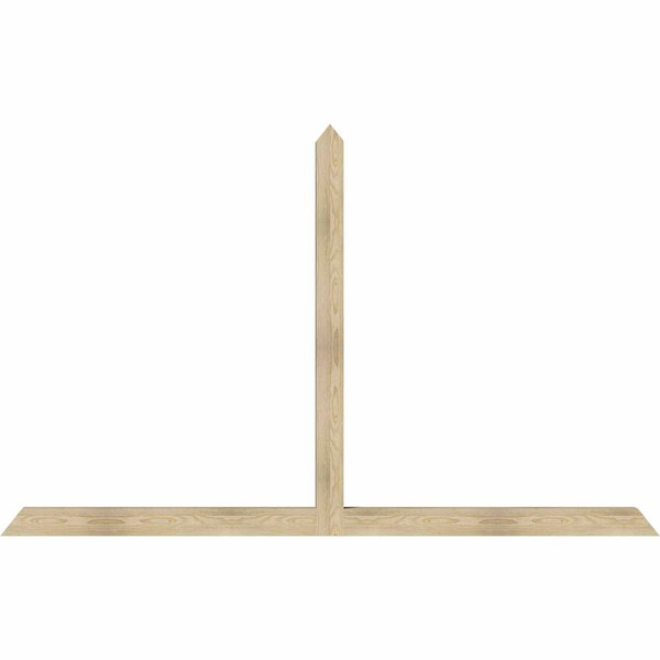 Ekena Millwork Portland Rough Sawn Timber Gable Bracket, Douglas Fir, 96"W x 60"H x 4"D x 4"F, 15/12 Pitch GBW096X60X0404POR00RDF - main